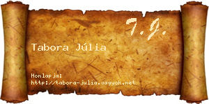Tabora Júlia névjegykártya