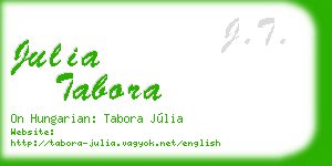 julia tabora business card